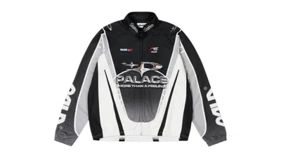 Pre-owned Palace Men's  More Than A Cycling Zip Jacket In Black/silver In Multi