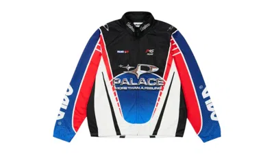 Pre-owned Palace Men's  More Than A Cycling Zip Jacket In Red/blue In Multi