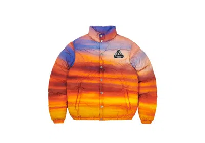 Pre-owned Palace Men's  Moschino Puffa Jacket In Orange Cloud
