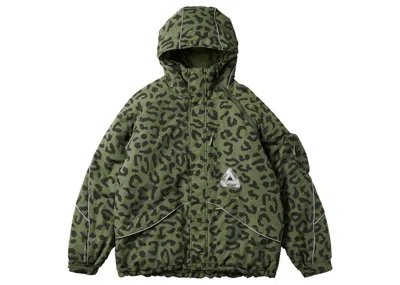 Pre-owned Palace Men's  Mtech Hooded Jacket In Cheetah
