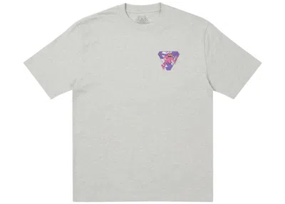 Pre-owned Palace Men's  Mzone Mutant Ripper T-shirt In Grey Marl