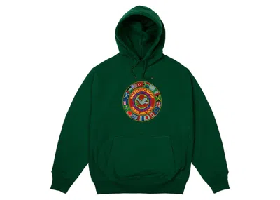 Pre-owned Palace Men's  Nations Hoodie In Racey Green