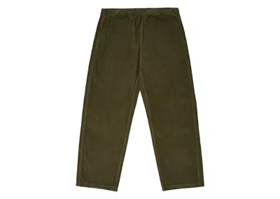 Pre-owned Palace Men's  Needle Cord Beach Trouser In The Deep Green