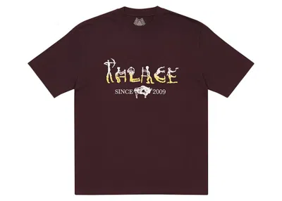 Pre-owned Palace Men's  Nein Electricity T-shirt In Burgundy