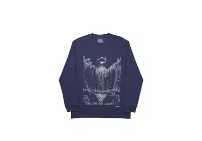 Pre-owned Palace Men's  Nein Loner Longsleeve In Navy Blue