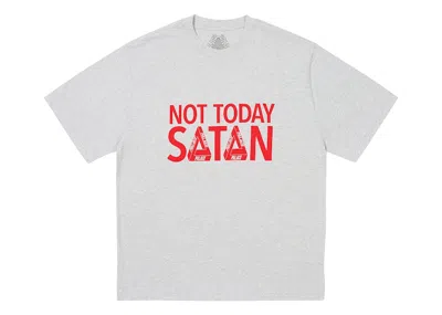 Pre-owned Palace Men's  Nicht Today T-shirt In Grey Marl