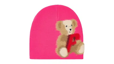 Pre-owned Palace Men's  P Bear Nein Cuff Beanie In Pink