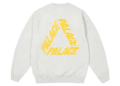 Pre-owned Palace Men's  P3 Glitter Crew In Grey Marl In Gray