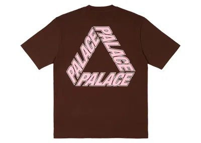 Pre-owned Palace Men's  P3 Outline T-shirt In Nice Brown