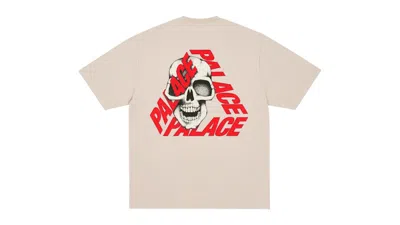 Pre-owned Palace Men's  P3 Skull T-shirt In Stoney Grey