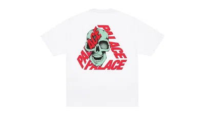 Pre-owned Palace Men's  P3 Skull T-shirt In White