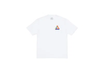 Pre-owned Palace Men's  P3d T-shirt (summer 2017)blue In White/yellow/red