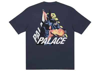 Pre-owned Palace Men's  P3k9 T-shirt In Navy Blue