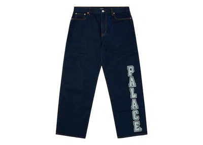 Pre-owned Palace Men's  P90 College Stress Baggy Jean In Indigo Wash In Blue