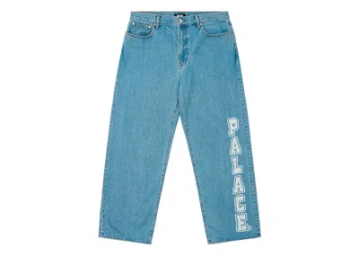 Pre-owned Palace Men's  P90 College Stress Baggy Jean In Stone Wash