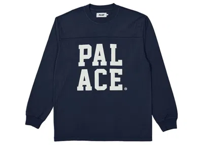 Pre-owned Palace Men's  Pal Ace Panel Longsleeve In Navy Blue
