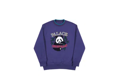 Pre-owned Palace Men's  Panda Crew In Purple