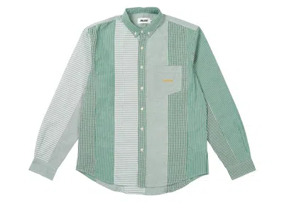 Pre-owned Palace Men's  Patchwork Stripe Shirt In Green