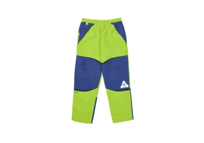 Pre-owned Palace Men's  Pdura Shell Bottoms In Lime/navy Blue/black