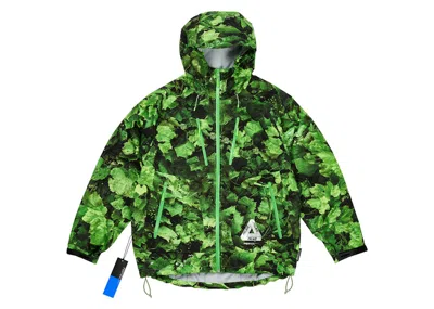 Pre-owned Palace Men's  Pertex 3l Armor Jacket In Leaf Print In Green