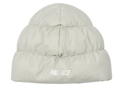 Pre-owned Palace Men's  Pertex Puffa Beanie (fw24) In Frost Grey