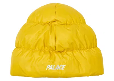Pre-owned Palace Men's  Pertex Puffa Beanie (fw24) In Yellow