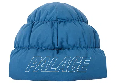 Pre-owned Palace Men's  Pertex Puffa Beanie In Chill Blue