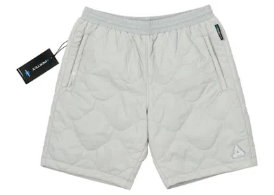 Pre-owned Palace Men's  Pertex Quilter Shorts In Grey In Gray