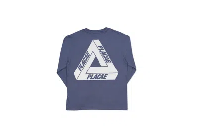 Pre-owned Palace Men's  Placae Long Sleeve T-shirt In Grey In Gray