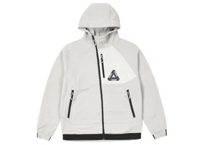 Pre-owned Palace Men's  Polar Fleece Asymmetric Jacket In Stone