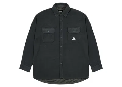 Pre-owned Palace Men's  Polar Grid Overshirt In Black