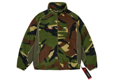 Pre-owned Palace Men's  Polartec 3m Track Jacket In Woodland Dpm