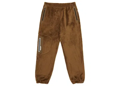 Pre-owned Palace Men's  Polartec High Loft Bottoms In Brown