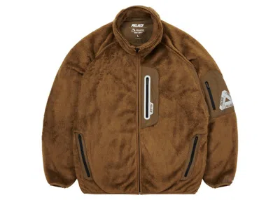 Pre-owned Palace Men's  Polartec High Loft Track Jacket In Brown