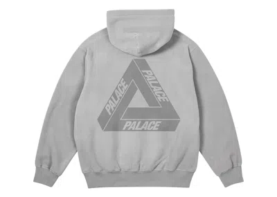 Pre-owned Palace Men's  Polartec Lazer Zip Hoodie In Concrete Grey In Gray