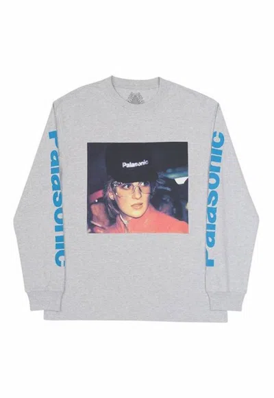 Pre-owned Palace Men's  P.o.w. Long Sleeve Tee Shirt In Grey Marl