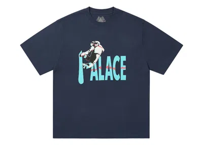 Pre-owned Palace Men's  Pow Pow T-shirt In Navy Blue