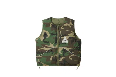 Pre-owned Palace Men's  Ptech Reversible Puffa Vest In Camo In Multi