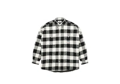 Pre-owned Palace Men's  Quilt Mit Plaid Shirt In White