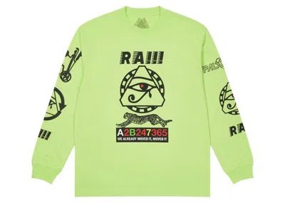 Pre-owned Palace Men's  Ra Longsleeve In Light Lime