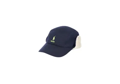 Pre-owned Palace Men's  Ralph Lauren Polar Fleece Hunting Cap In Aviator Navy Blue