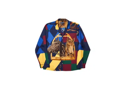 Pre-owned Palace Men's  Ralph Lauren Pyjama Top In Engineered Equestrian Print In Animal Print