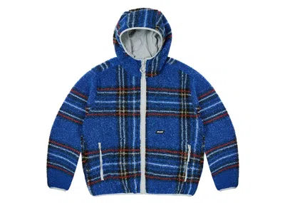 Pre-owned Palace Men's  Reversible Check Fleece Jacket In Blue