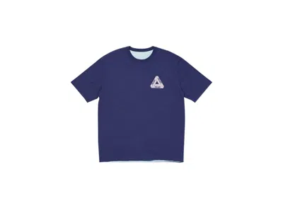 Pre-owned Palace Men's  Reverso Tee Shirt In Navy/sky Blue In Multi
