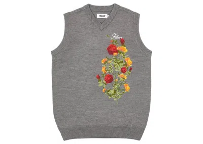 Pre-owned Palace Men's  Rose Knit Vest In Grey