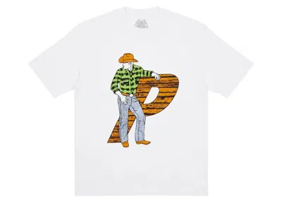 Pre-owned Palace Men's  Saddle Up T-shirt In White
