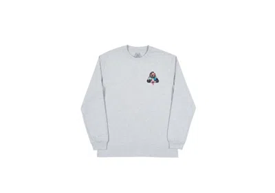 Pre-owned Palace Men's  Sans Ferg Longsleeve T-shirt In Grey Marl