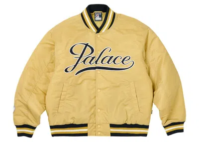 Pre-owned Palace Men's  Satin The Arena Jacket In Gold