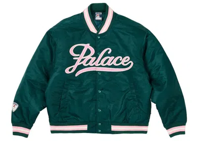 Pre-owned Palace Men's  Satin The Arena Jacket In Green