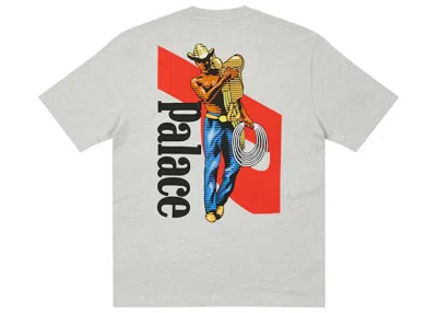 Pre-owned Palace Men's  Saves T-shirt In Grey Marl In Gray